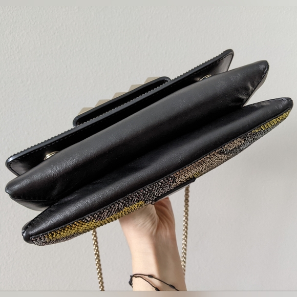 Valentino Garavani Nappa Crystal Camouflage Va Va Voom Shoulder Bag - Picture 5 of 14